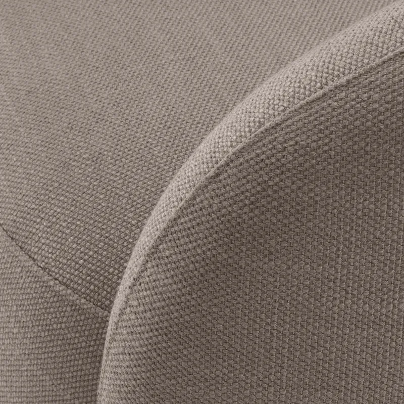 Casa Padrino Luxus Drehsessel Sandfarben / Messing 96 x 85 x H. 74 cm - Wohnzimmer Sessel - Wohnzimmer Möbel - Luxus Qualität
