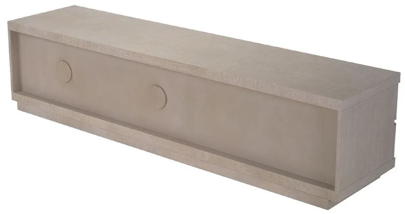 Casa Padrino Luxus TV Schrank Grau 220 x 52,5 x H. 53 cm - Massivholz Fernsehschrank - Wohnzimmer Möbel - Luxus Qualität