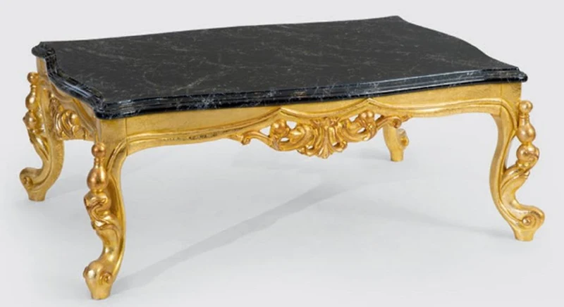 Casa Padrino Luxus Barock Wohnzimmer Set Grün / Schwarz / Gold - 2 Sofas & 2 Sessel & 1 Couchtisch - Handgefertigte Wohnzimmer Möbel im Barockstil - Edel & Prunkvoll
