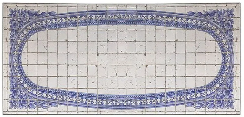 Casa Padrino Luxus Barock Esstisch - Handgefertigter Schmiedeeisen Küchentisch mit Naturstein Mosaik Fliesen Tischplatte - Garten Tisch - Terrassen Tisch - Esszimmer Garten Terrassen Möbel