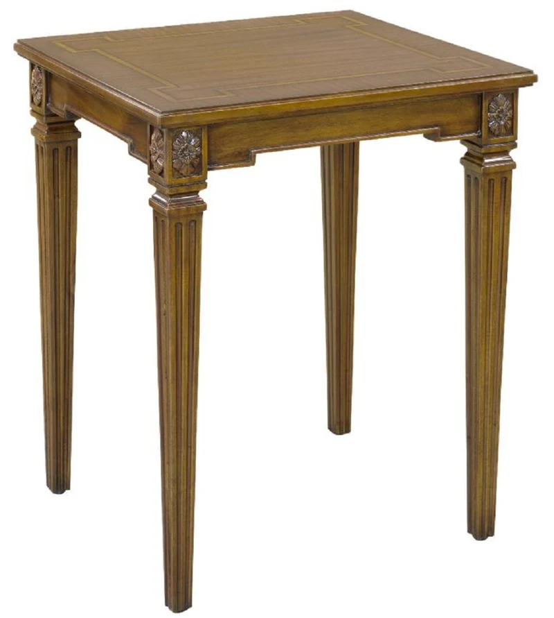 Casa Padrino Luxus Barock Beistelltisch Braun 48 x 44 x H. 62 cm - Edler Mahagoni Tisch im Barockstil - Barock Mahagoni Möbel