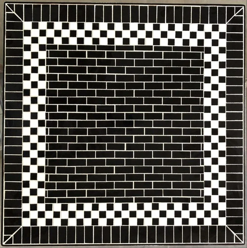 Casa Padrino Luxus Jugendstil Couchtisch Schwarz / Weiß 80 x 80 x H. 45 cm - Handgefertigter Schmiedeeisen Tisch mit Keramik Fliesen Tischplatte - Wohnzimmer Garten Terrassen Tisch Möbel