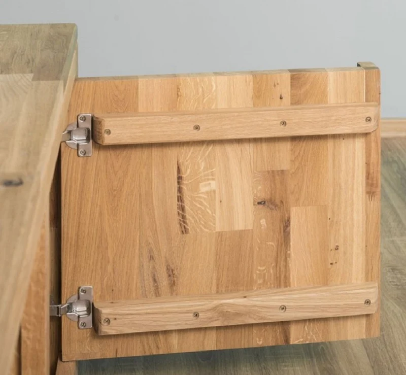 Casa Padrino Landhausstil TV Schrank Naturfarben 120 x 46 x H. 60 cm - Massivholz Sideboard - Landhausstil Wohnzimmer Möbel