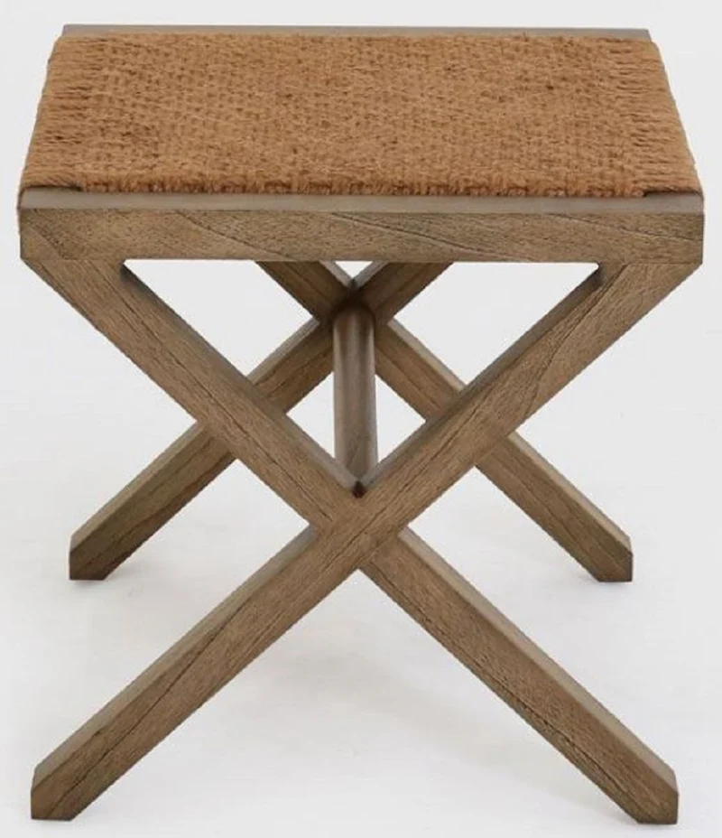 Casa Padrino Luxus Beistelltisch Braun 50 x 50 x H. 50 cm - Massivholz Tisch - Wohnzimmer Möbel - Luxus Qualität