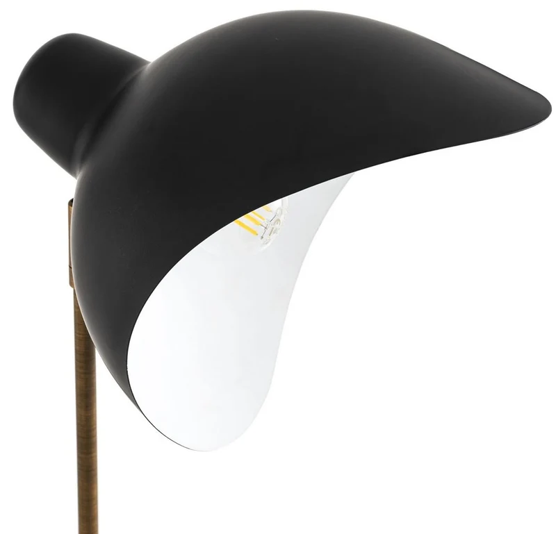 Casa Padrino Luxus Stehleuchte Antik Messingfarben / Schwarz 87 x 87 x H. 180 cm - Elegante Dreibein Stehlampe im 50er Jahre Stil - Luxus Kollektion