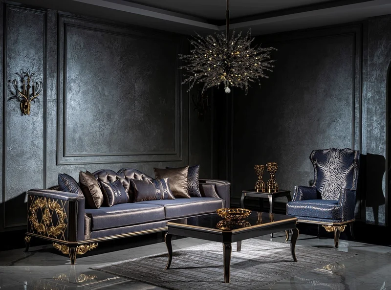 Casa Padrino Luxus Barock Couchtisch Schwarz / Gold - Eleganter Wohnzimmertisch im Barockstil - Handgefertigter Massivholz Tisch - Barock Wohnzimmer Möbel