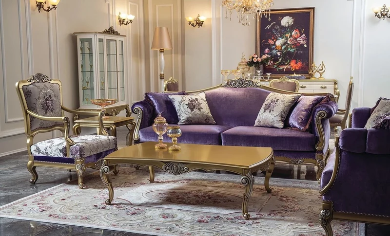 Casa Padrino Luxus Barock Couchtisch Gold / Silber 136 x 89 x H. 44 cm - Edler Massivholz Wohnzimmertisch im Barockstil - Barockstil Wohnzimmer Möbel