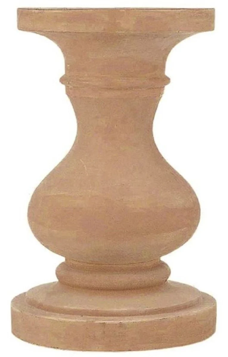 Casa Padrino Barock Säule Terracotta Ø 40 x H. 74 cm - Handgefertigte Keramik Deko Säule - Barock Garten Terrassen Deko