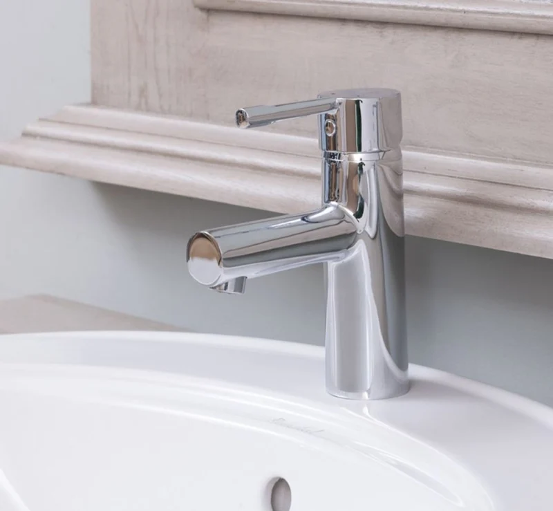 Casa Padrino Landhausstil Badezimmer Set Grau - 1 Doppelwaschtisch & 2 Waschbecken & 2 Wasserhähne & 1 Wandspiegel - Massivholz Badezimmermöbel im Landhausstil