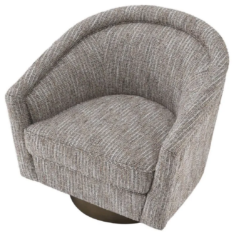 Casa Padrino Luxus Drehsessel Beige / Matt Gold 85 x 76 x H. 76 cm - Wohnzimmer Sessel - Wohnzimmer Möbel - Luxus Möbel