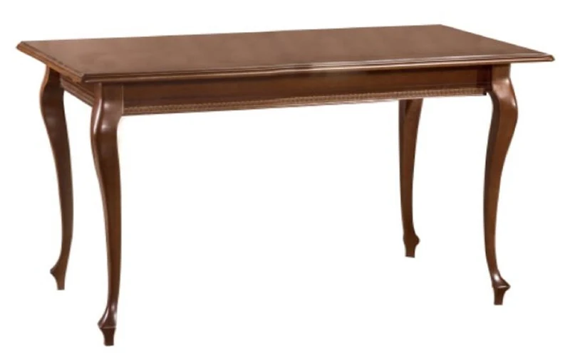 Casa Padrino Luxus Jugendstil Esstisch Braun 130 x 80 x H. 75,6 cm - Massivholz Küchentisch - Barock & Jugendstil Möbel Esszimmer Möbel
