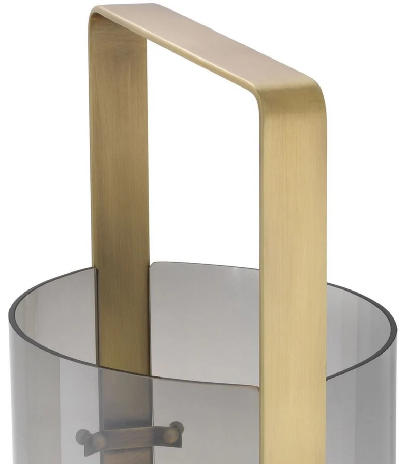 Casa Padrino Luxus Kerzenleuchter Antik Messingfarben / Grau 29,5 x 21 x H. 65 cm - Gastronomie Accessoires - Luxus Qualität