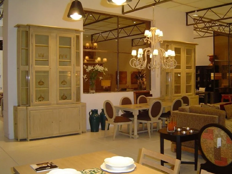 Casa Padrino Luxus Landhausstil Vitrine Grau 180 x 45 x H. 270 cm - Handgefertigter Vitrinenschrank - Massivholz Küchenschrank - Landhausstil Möbel