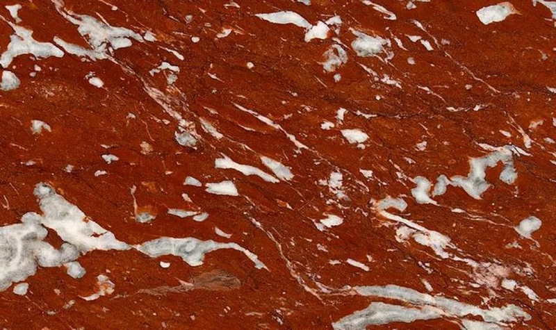Casa Padrino Luxus Marmor Konsole Rot / Messingfarben 180 x 40 x H. 90 cm - Edler Konsolentisch mit hochwertigem handgeschliffenen Rosso Francia Marmor - Luxus Hotel Möbel