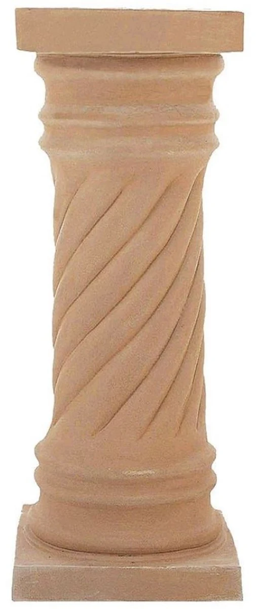 Casa Padrino Barock Säule Terracotta 40 x 40 x H. 120 cm - Handgefertigte Keramik Deko Säule - Barock Garten Terrassen Deko