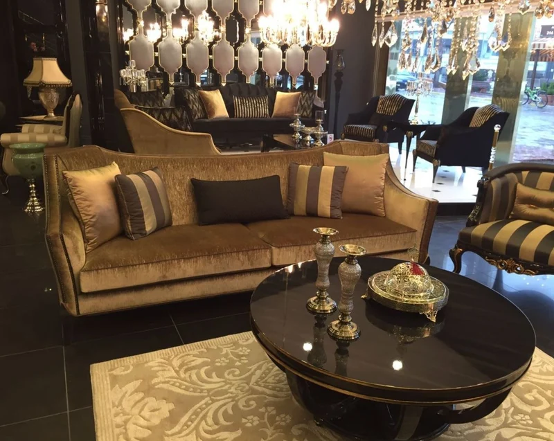 Casa Padrino Luxus Barock Sofa Gold / Schwarz 250 x 90 x H. 100 cm - Wohnzimmer Sofa im Barockstil - Barock Möbel - Edel & Prunkvoll