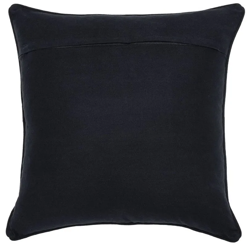Casa Padrino Luxus Deko Kissen Schwarz / Weiß 50 x 50 cm - Edles Zierkissen mit elegantem Muster - Luxus Qualität - Deko Accessoires