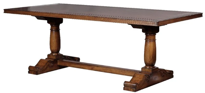 Casa Padrino Luxus Landhausstil Esstisch Braun 210 x 102 x H. 77 cm - Rustikaler Massivholz Küchentisch - Rustikale Landhausstil Massivholz Esszimmer Möbel