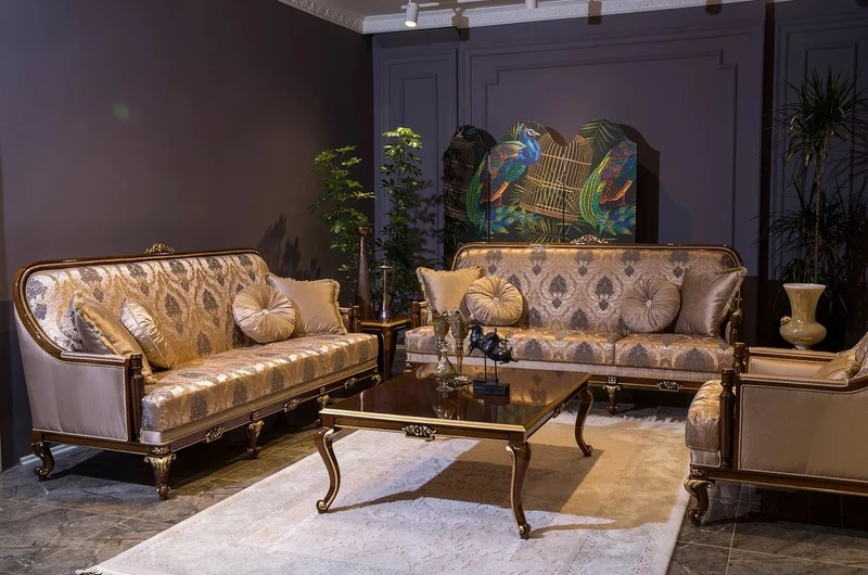 Casa Padrino Luxus Barock Sessel Grau / Braun / Gold 83 x 80 x H. 110 cm - Wohnzimmer Sessel mit elegantem Muster und dekorativem Kissen - Edle Wohnzimmer Möbel im Barockstil