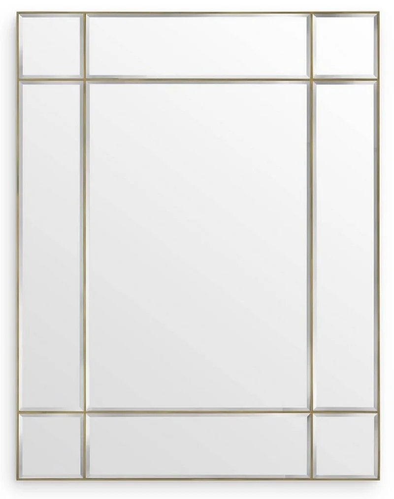 Casa Padrino Luxus Wandspiegel Vintage Messingfarben 140 x 4 x H. 180 cm - Wohnzimmer Spiegel - Schlafzimmer Spiegel - Garderoben Spiegel - Luxus Möbel