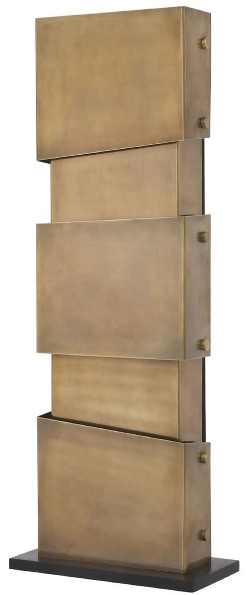 Casa Padrino Designer Tischleuchte Vintage Messingfarben 28 x 14 x H. 74 cm - Moderne Tischlampe - Luxus Qualität