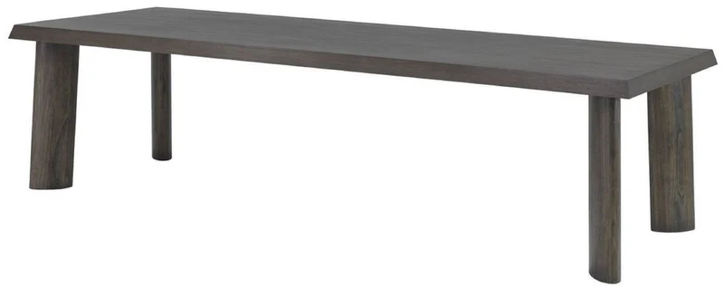 Casa Padrino Luxus Esstisch Mokkafarben 300 x 110 x H. 76 cm - Massivholz Küchentisch - Rechteckiger Esszimmertisch - Luxus Esszimmer Möbel