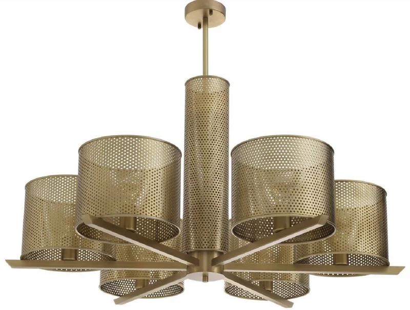 Casa Padrino Luxus Kronleuchter Antik Messing Ø 109 x H. 55,5 cm - Moderner Metall Kronleuchter - Luxus Kollektion