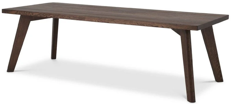 Casa Padrino Luxus Massivholz Esstisch Braun 240 x 100 x H. 76 cm - Rechteckiger Eichenholz Küchentisch - Luxus Massivholz Esszimmer Möbel