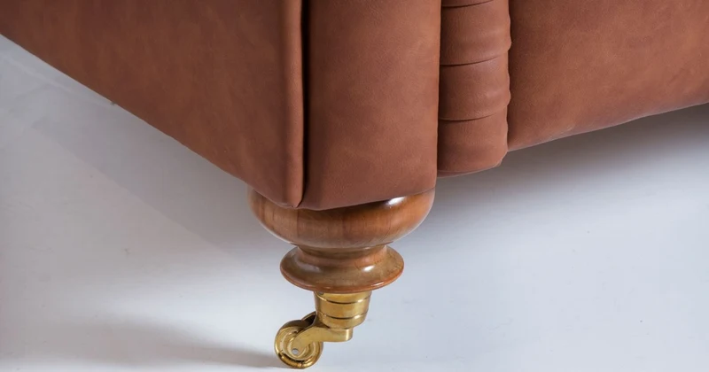 Casa Padrino Luxus Chesterfield Sofa Braun 240 x 100 x H. 78 cm - Edles Wohnzimmer Sofa - Chesterfield Möbel