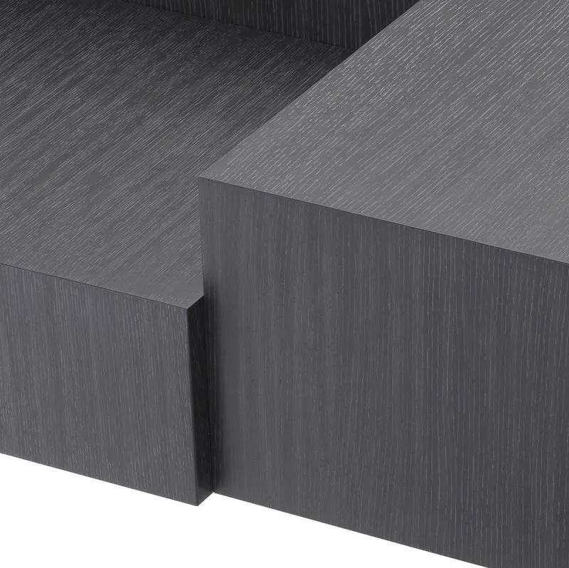 Casa Padrino Luxus Wohnzimmer Couchtisch Grau 112 x 112 x H. 40 cm - Wohnzimmertisch mit 3 verschiedenen Tischhöhen - Luxus Möbel