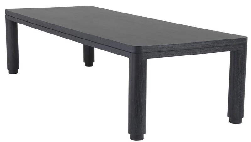 Casa Padrino Luxus Esstisch Anthrazitgrau 300 x 115 x H. 76 cm - Massivholz Küchentisch - Rechteckiger Esszimmertisch - Luxus Esszimmer Möbel