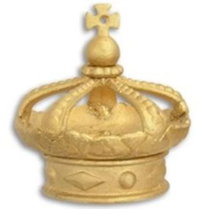 Casa Padrino Barock Deko Kronen Set Gold Ø 15,3 x H. 13 cm - Deko Accessoires im Barockstil - Krone Dekoration