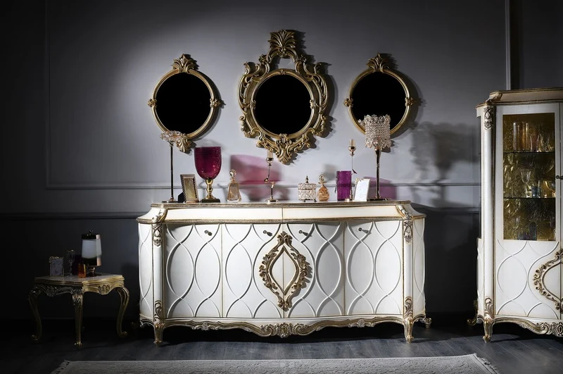 Casa Padrino Luxus Barock Beistelltisch Weiß / Antik Gold 61 x 61 x H. 54 cm - Prunkvoller Massivholz Tisch im Barockstil - Barock Wohnzimmer Möbel