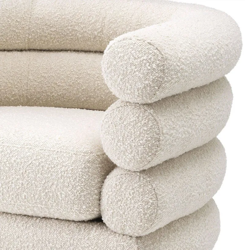 Casa Padrino Luxus Drehsessel Creme / Messingfarben 87 x 69 x H. 70 cm - Wohnzimmer Sessel - Luxus Möbel