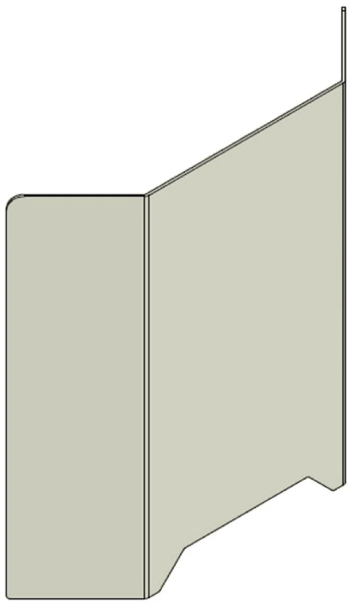 Casa Padrino Kunststoff Covid-19 Trennscheibe mit Durchreiche Transparent 90 x H. 70 cm - Schreibtisch Empfangstheken Theken Spuckschutz