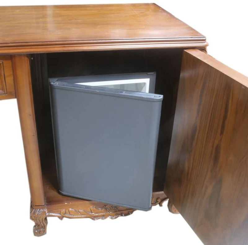 Casa Padrino Barock Schreibtisch Braun / Messingfarben 120 x 60 x H. 80 cm - Handgefertigter Massivholz Bürotisch - Büro Möbel im Barockstil