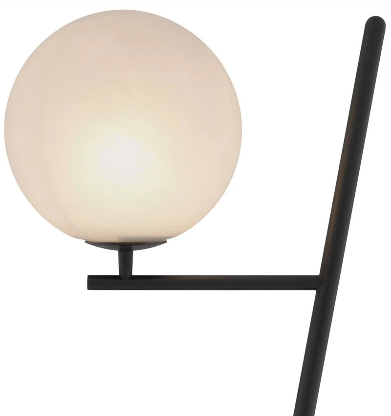 Casa Padrino Luxus Stehleuchte Bronze / Schwarz / Weiß 39 x 30 x H. 159 cm - Moderne Metall Stehlampe mit Marmorfuss und rundem Glas Lampenschirm - Luxus Qualität