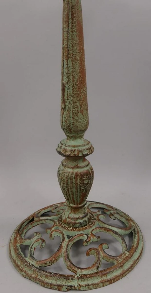 Casa Padrino Jugendstil Vogeltränk mit 2 dekorativen Vögelchen Hellgrün / Rostfarben 40 x 34 x H. 61 cm - Garten Deko - Garten Accessoires