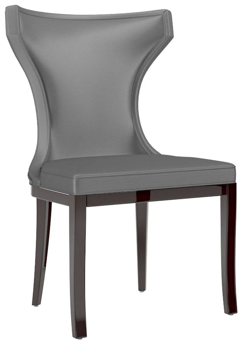 Casa Padrino Luxus Esszimmer Stuhl Set Silber / Dunkelbraun 50 x 50 x H. 90 cm - Edles Küchen Stühle 6er Set - Luxus Esszimmer Möbel