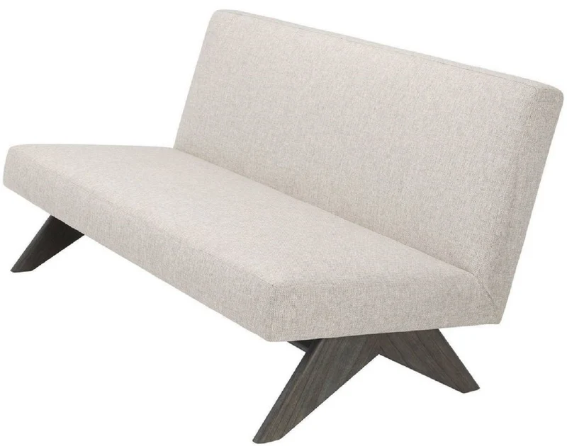 Casa Padrino Luxus Couch Naturfarben / Braun 152 x 81 x H. 75 cm - Wohnzimmer Sofa - Luxus Wohnzimmer Möbel