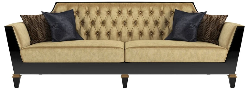Casa Padrino Luxus Barock Wohnzimmer Sofa Gold / Schwarz 260 x 95 x H. 93 cm - Prunkvolle Wohnzimmer Möbel im Barockstil
