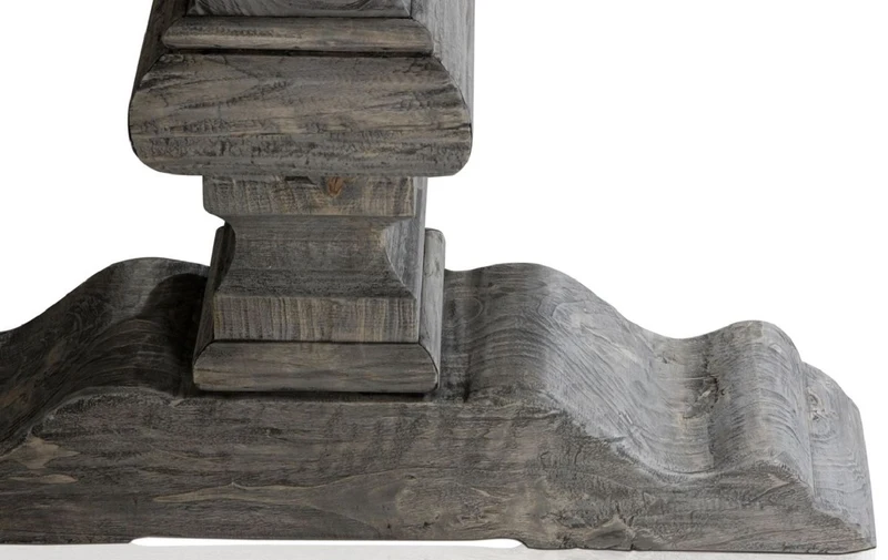 Casa Padrino Luxus Massivholz Esstisch Grau 180 x 90 x H. 76 cm - Rechteckiger Küchentisch aus hochwertigen unbehandeltem Altholz