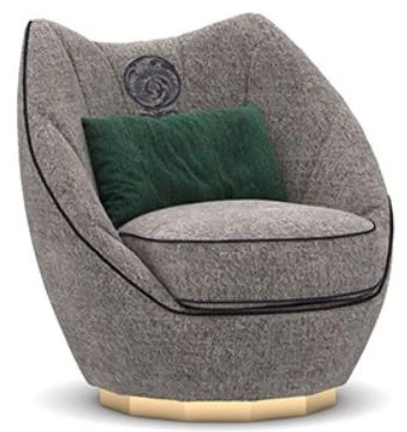 Casa Padrino Luxus Wohnzimmer Set Grau / Braun - 2 Sofas & 2 Sessel & 1 Couchtisch Set - Edle Wohnzimmermöbel - Luxus Möbel