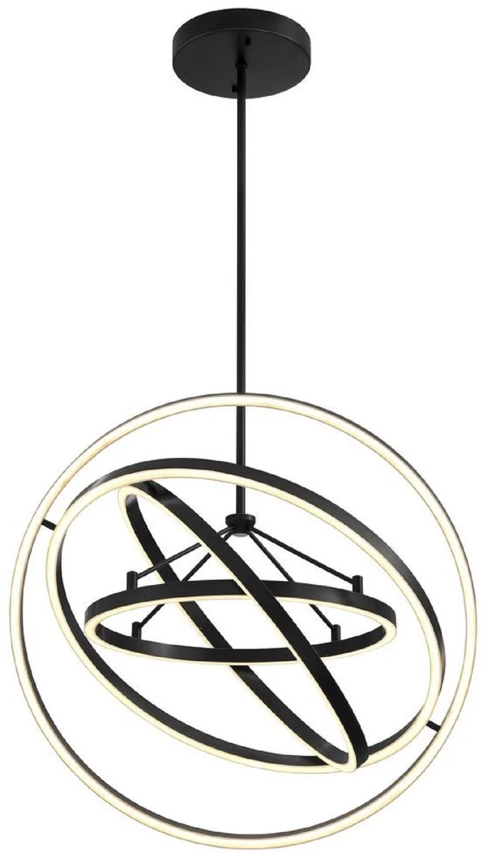 Casa Padrino Luxus LED Kronleuchter Bronzefarben Ø 90 x H. 102 cm - Moderner verstellbarer Wohnzimmer Kronleuchter - Luxus Qualität