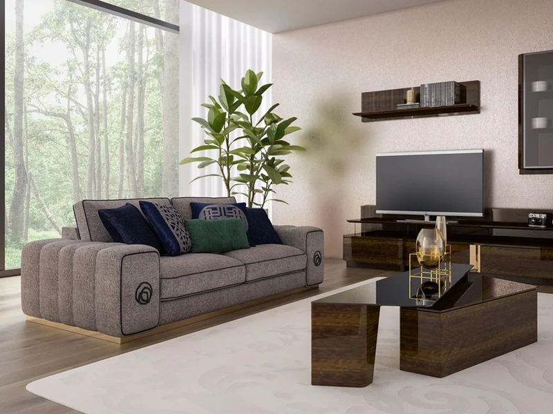 Casa Padrino Luxus Couchtisch Set Braun - 2 Rechteckige Wohnzimmertische - Luxus Wohnzimmer Möbel