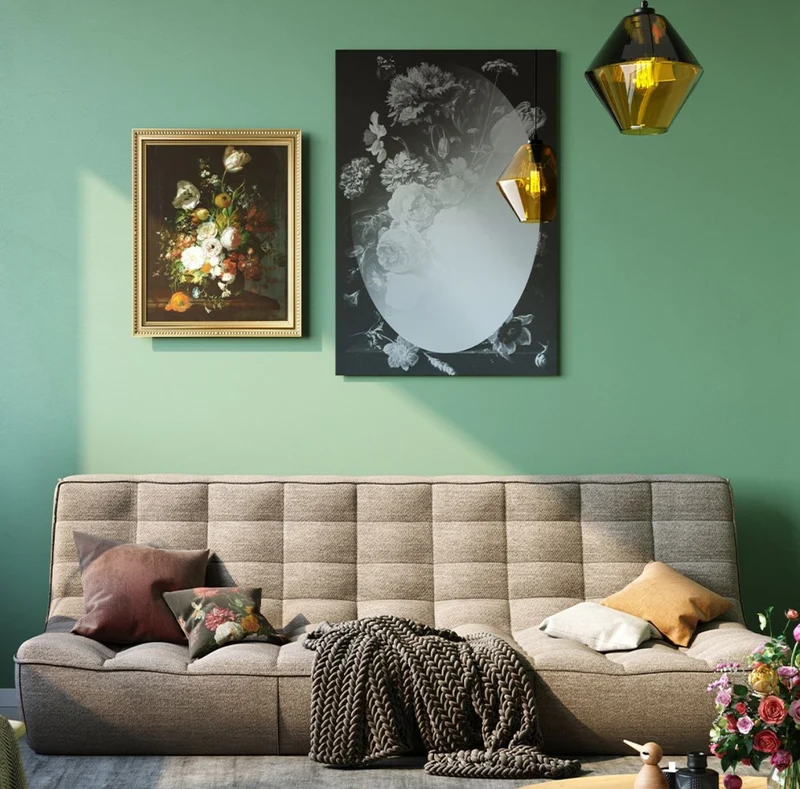 Casa Padrino Designer Wandspiegel Schwarz / Grau 70 x H. 101,3 cm - Garderobenspiegel - Wohnzimmer Spiegel - Schlafzimmer Spiegel - Luxus Qualität