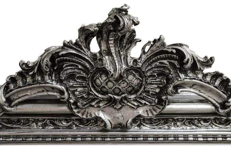 Casa Padrino Barock Spiegel Silber Antik Stil 90 x H. 160 cm - Wandspiegel Möbel