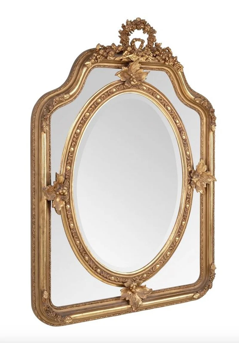 Casa Padrino Barock Spiegel Gold 90 x H 120 cm - Wandspiegel Antik Stil Wohnzimmermöbel