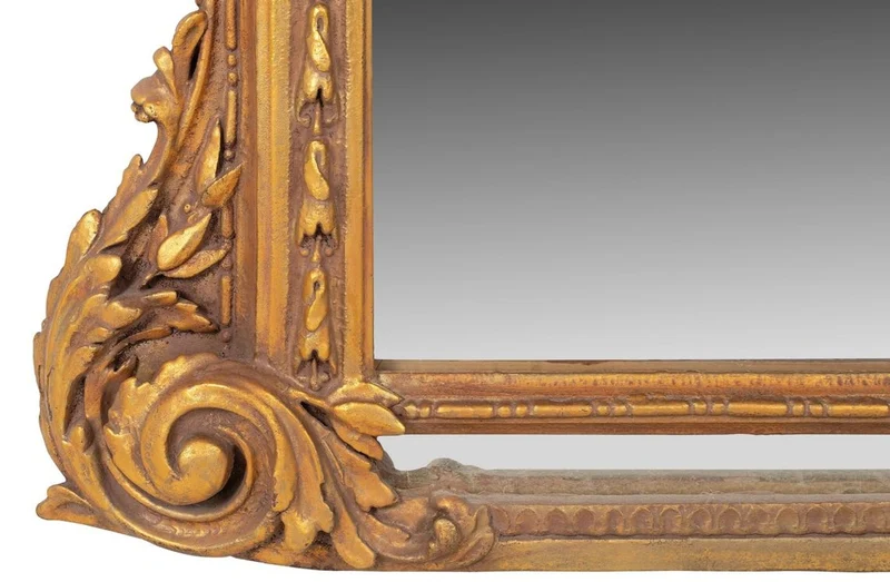 Riesiger Casa Padrino Barock Spiegel Gold 220 x 160 cm mit Engelsmotiven - Antik Stil - Schwere prunkvolle Ausführung
