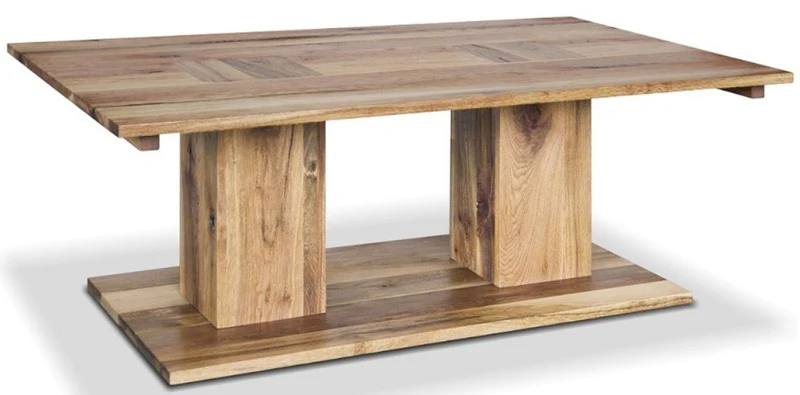 Casa Padrino Massivholz Wohnzimmertisch - Alle Farben & Größen - Massiver Couchtisch in authentisch rustikaler Optik